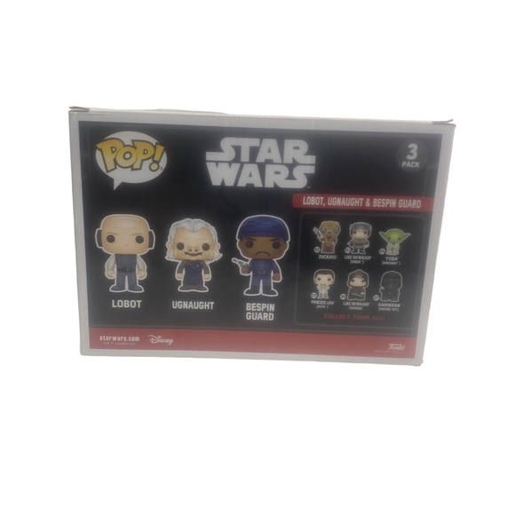 Funko Pop!  Star Wars Lobot, Ugnaught & Bespin Guard 3 Pack Vinyl Figure - Picture 3 of 4